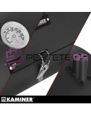 Барбекю на дървени въглища с капак, 2 решетки, термометър, преносим, комин